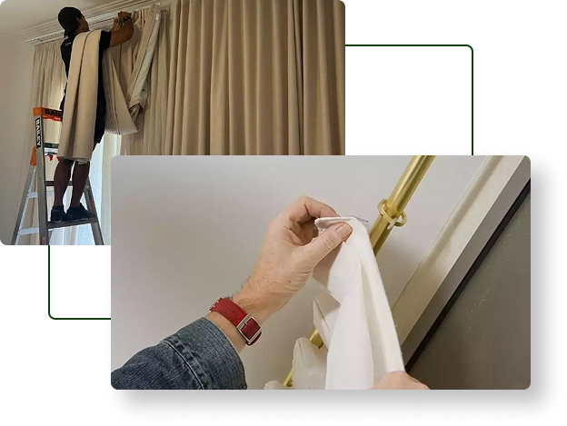 Best Curtain Installation Team in Dubai at Curtains Fixing