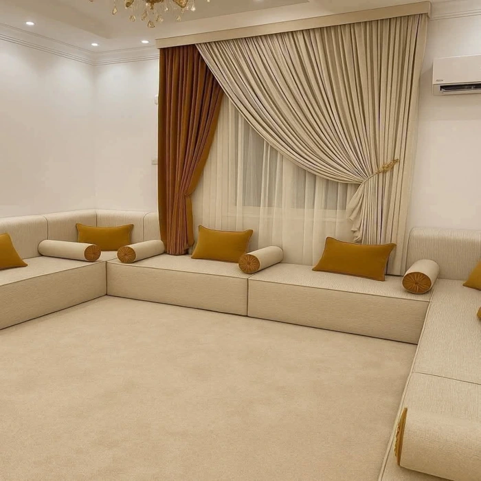 Majlis Room Curtains Installation UAE
